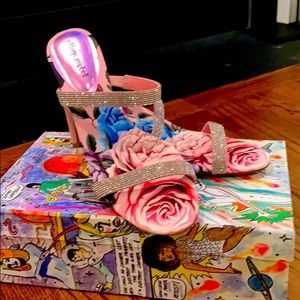 Jeffrey Campbell shoes- pink and silver. 8.5